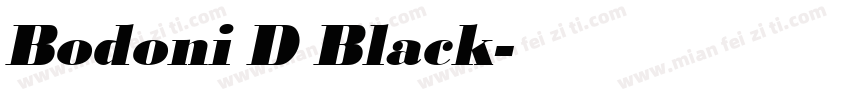 Bodoni D Black字体转换